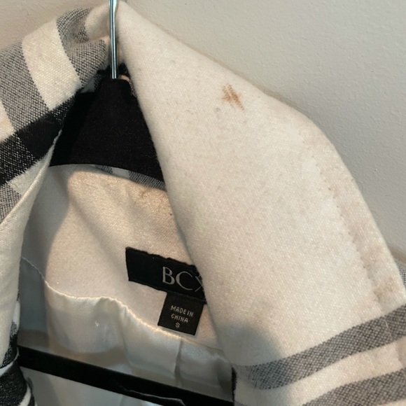 Black and White Pea Coat Women’s Jacket - Small - Picture 4 of 6